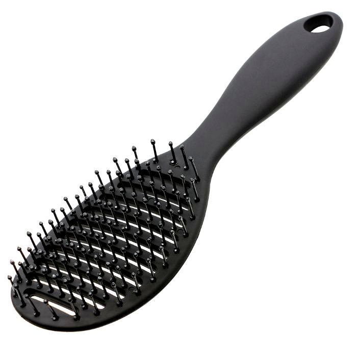 Black Oval Hair Brush for Professional Barber Use - Hair Brush