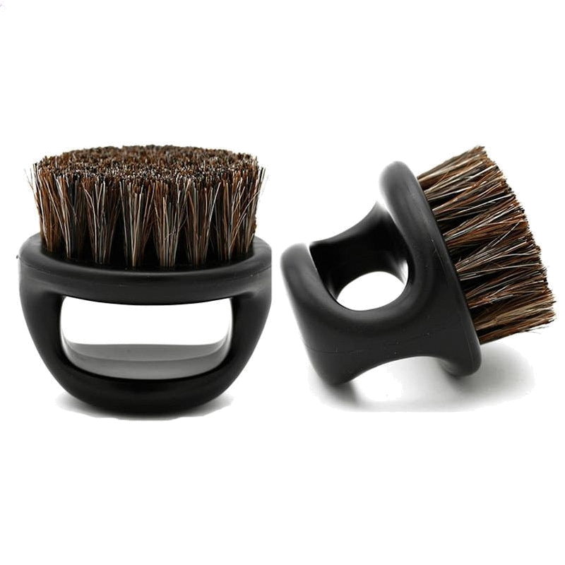 Pro Hairdresser Boar Bristle Ring Beard Comb - Professional Barber Hair Brush - Hair Brush