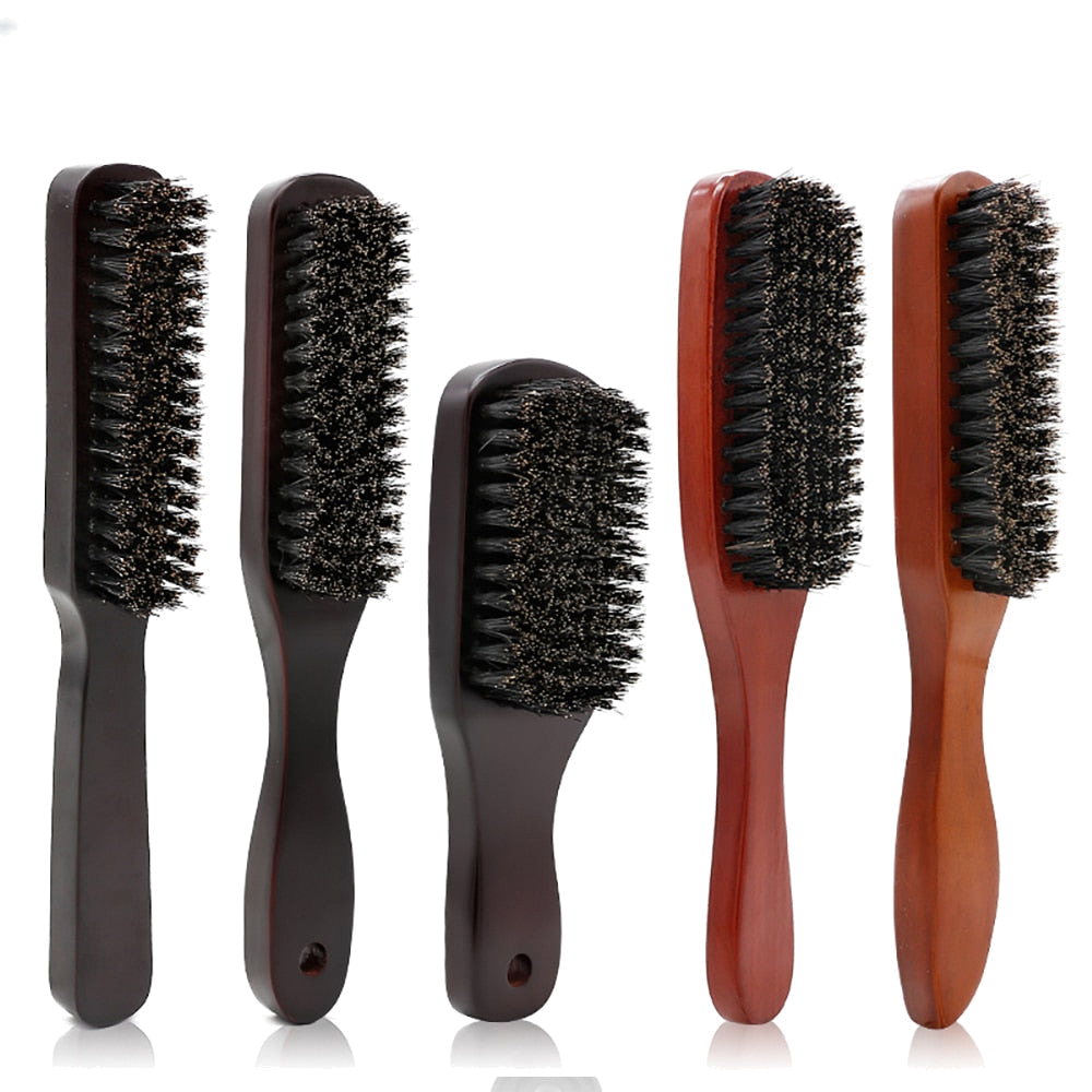 Solid Wood Beard Massage Brush - Professional Barber Hair Brush - Hair Brush