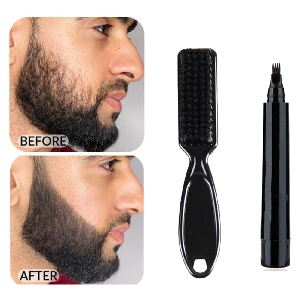 Waterproof Beard Filling Pen Kit - Professional Barber Hair Brush - Hair Brush