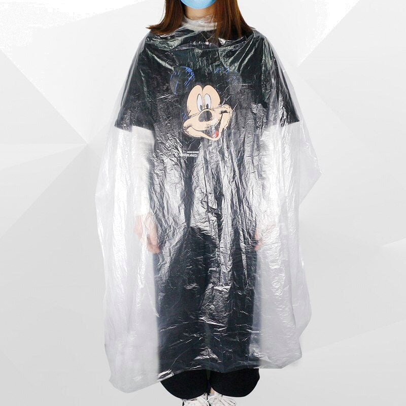 50/100pcs/Pack Waterproof Disposable PE Cape - Professional Barber Cape and Apron - HAIR CAPE & APRON