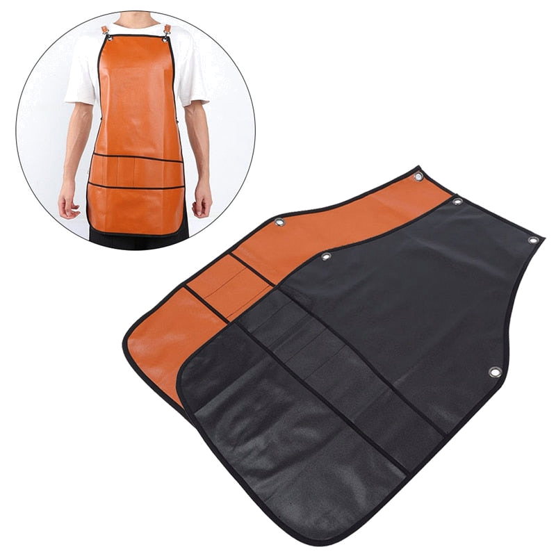 PU Leather Hairdressing Apron - Professional Barber Cape and Apron - HAIR CAPE & APRON