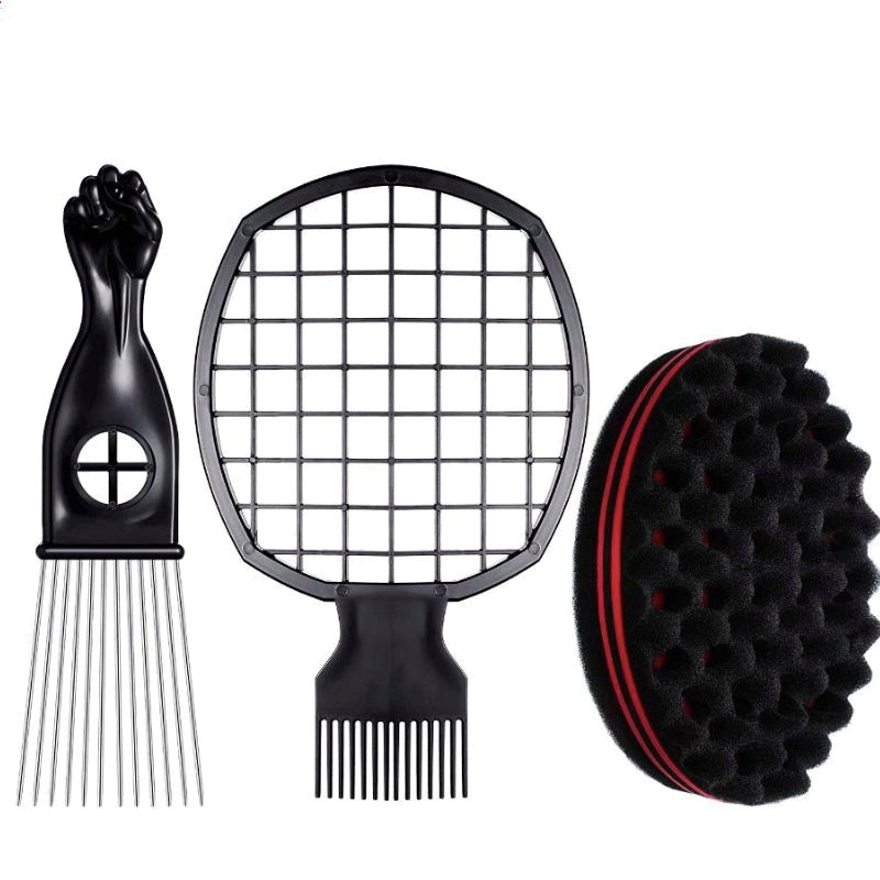 3 Pieces Hair Combs Set, Afro Twist Comb 2 in 1 Afro Twist Curl Comb - Professional Barber Haircutting Comb - Haircutting Combs
