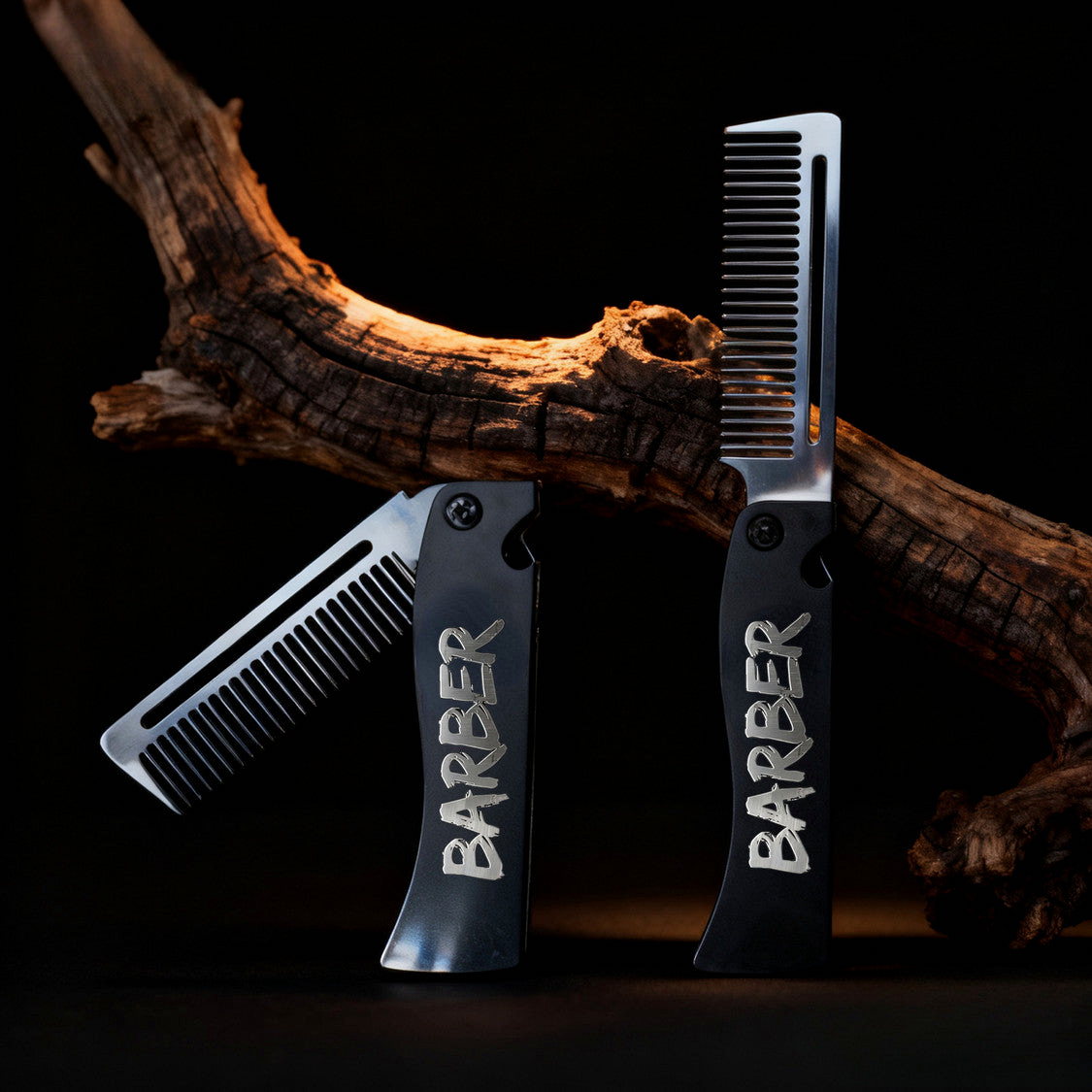 Barber Metal Fold Comb - Professional Barber Haircutting Comb - Haircutting Combs
