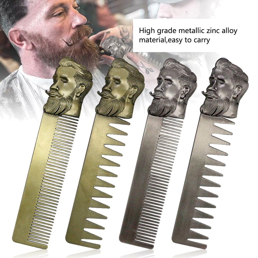 Metal Stainless Steel Men Comb 4 Types - Professional Barber Haircutting Comb - Haircutting Combs