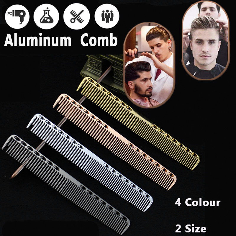 Aluminum Barbers Comb 4 Colors - Professional Barber Haircutting Comb - Haircutting Combs
