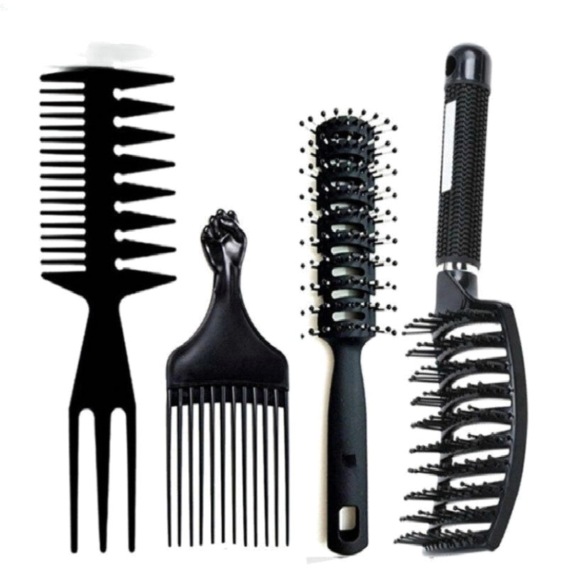4pcs/set Professional Hair Brush Set for Men or Women - Professional Barber Haircutting Comb - Haircutting Combs