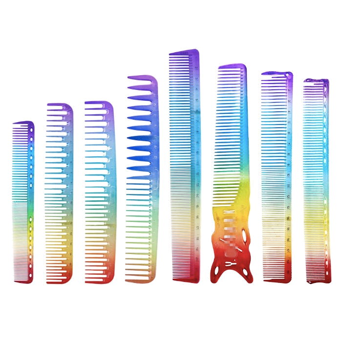 Rainbow Hair Cutting Comb - Professional Barber Haircutting Comb - Haircutting Combs