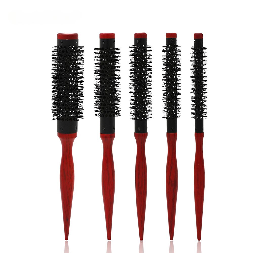 Wooden Handle Ceramic Round Brush for Professional Hair Salon Use - Ceramic Round Brush