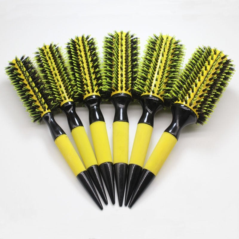 Boar Bristle Mix Nylon Ceramic Brush - Ceramic Round Brush for Blowout Styling - Ceramic Round Brush