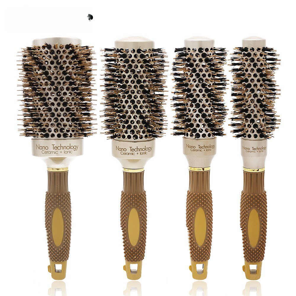 Rubber Handle Ceramic Round Brush for Professional Hair Salon Use - Ceramic Round Brush