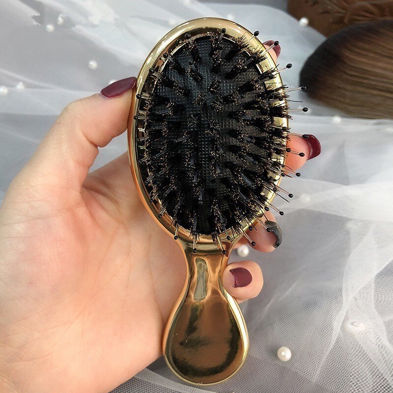 Mini Size Bristle Hair Brush - Detangling Hair Brush for Salon Styling - Detangle Hair Brush