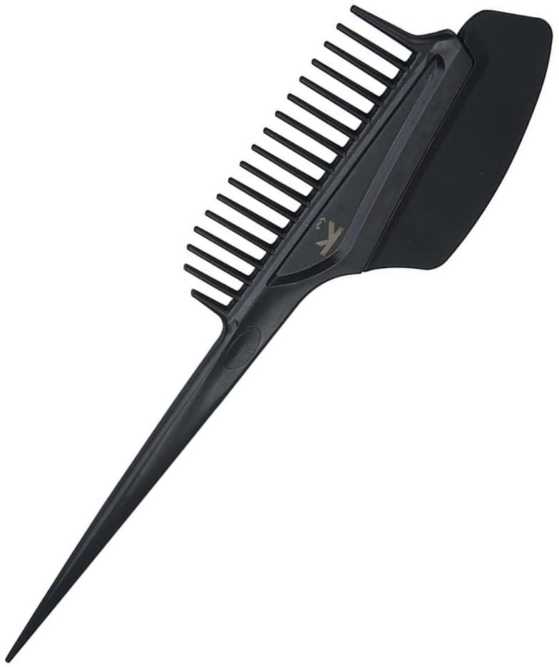 flusso di lavoro con ciotola per tinta e pennello per colorante per capelli e esempio di strumento da salone