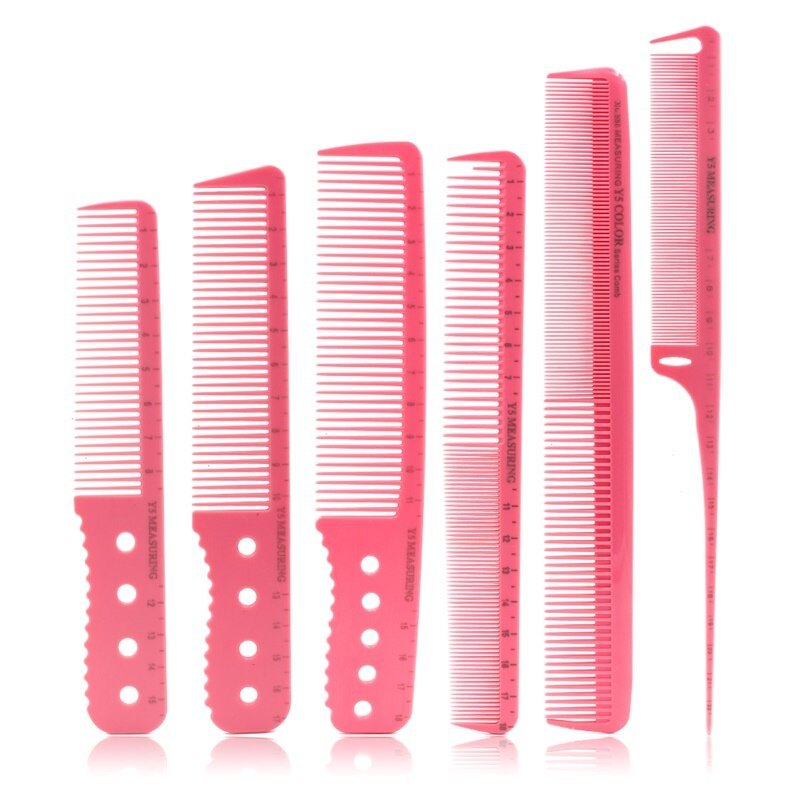 6 Pieces / Set of Professional Hairdresser Cut Comb Set - Professional Hair Cutting Comb Set - Hair Cutting Comb Set