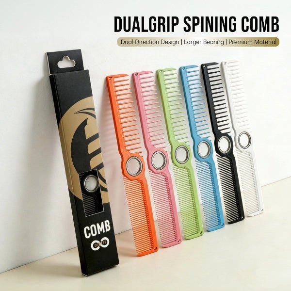 DualGrip Spinning Comb - Professional Hair Cutting Comb Set - Hair Cutting Comb Set